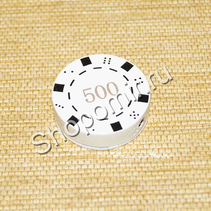 Зажигалка "Poker" белая фишка