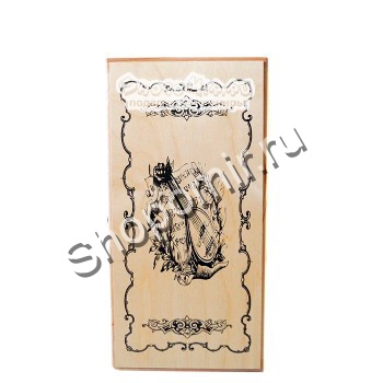 Нарды шелкография "Большие-белые"